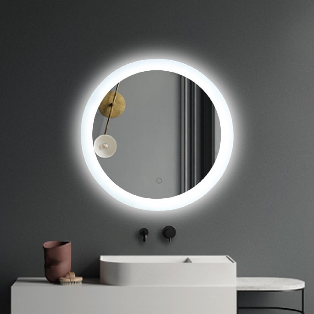 Decorative Silvered Round Wall Mount Mirror for Bathroom