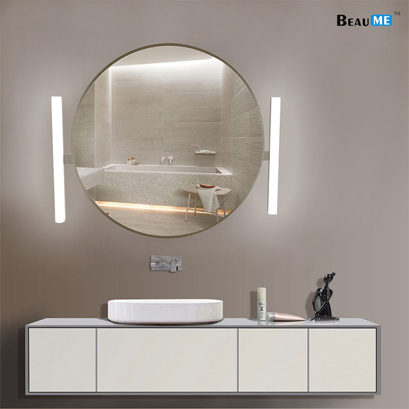 Liteharbor Wall Mirror With Two Lights Modern & Contemporary