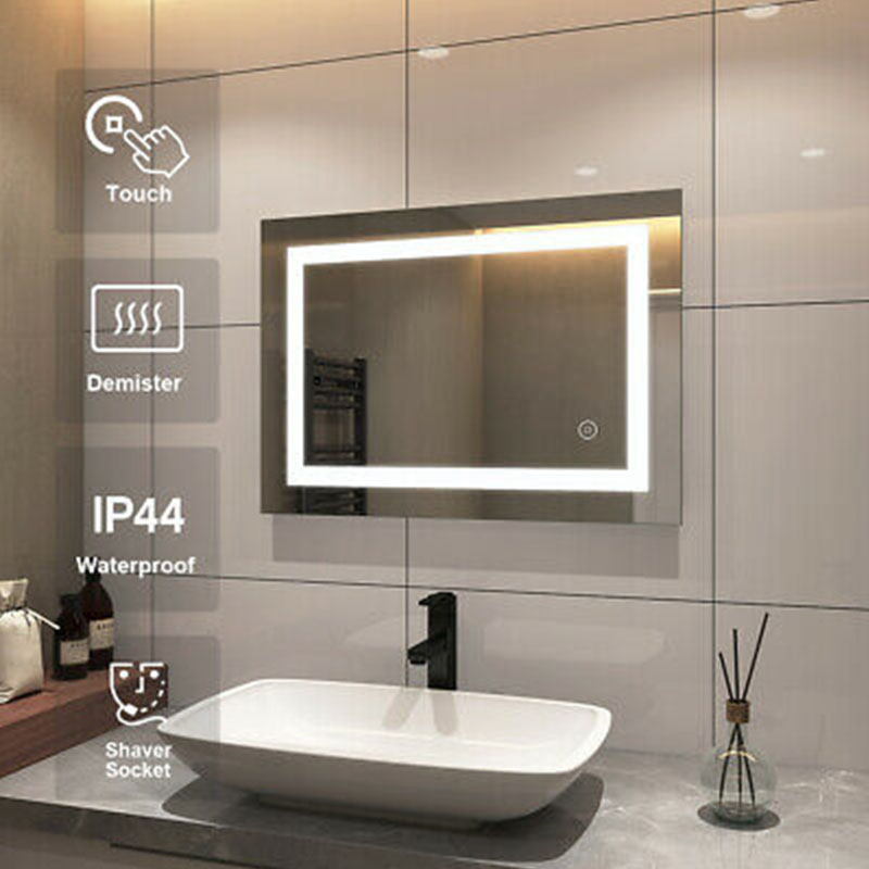 LED Illuminated Mirrors With Shaving Sockets For Bathroom