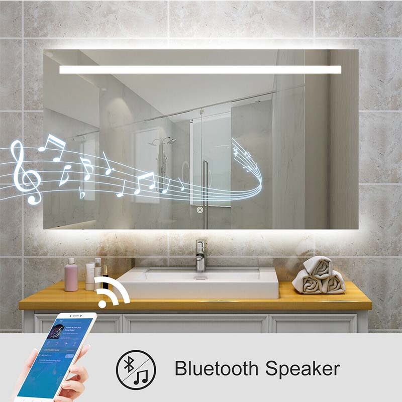 Bathroom mirrors with bluetooth