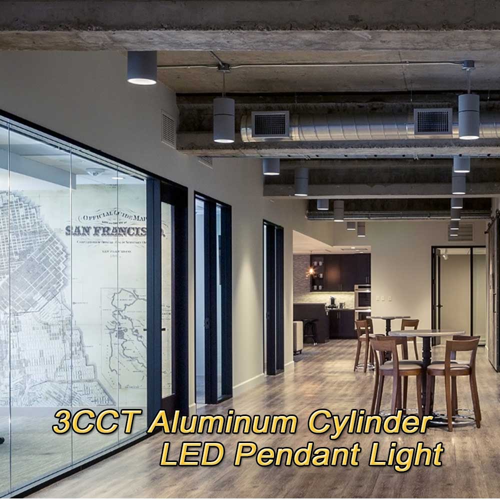 Lighting Supplier | LED 3CCT Aluminum Cylinder LED Pendant Light | Liteharbor Lighting