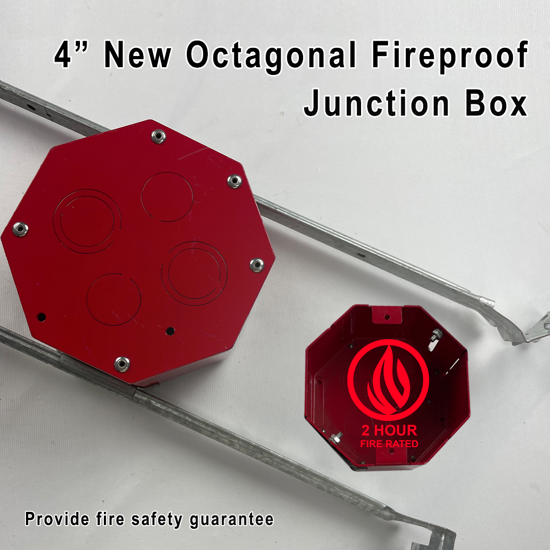 4” New Architectural Octagonal Fire Rated Junction Box – Depth, injecting a higher level of safety and innovation into your space