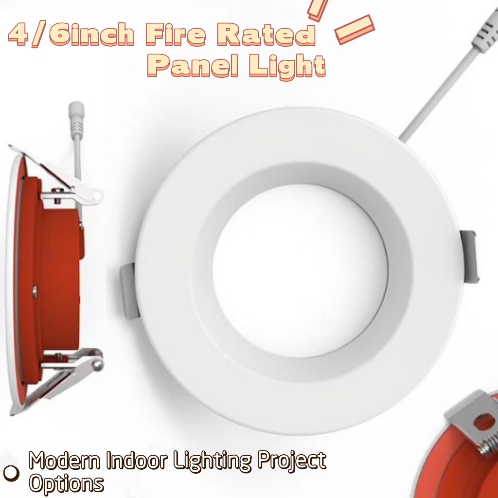 4/6inch Fire Rated Panel Light Exquisite Modern Lamp Slim LED Panel Round And Square Recessed Ceiling Mount